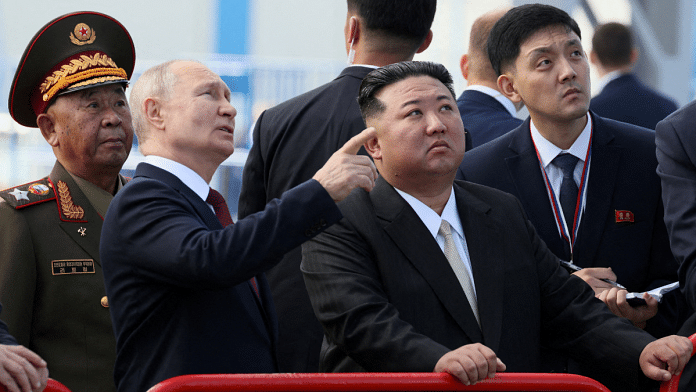 File photo of Russia's President Vladimir Putin with North Korea's leader Kim Jong Un | Sputnik/Mikhail Metzel/Kremlin via REUTERS