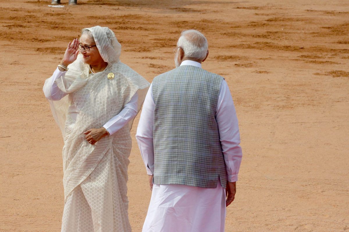 PM Sheikh Hasina waves to his Bangladeshi delegation | Praveen Jain | ThePrint