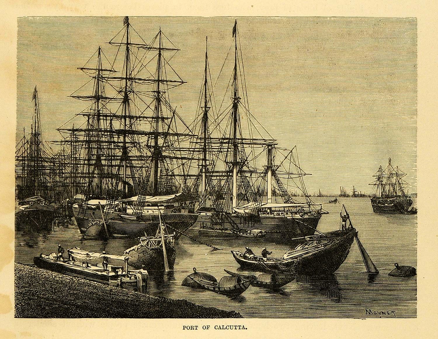 The Port of Calcutta, circa 1874 | Commons