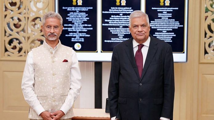 EAM Dr S Jaishankar meets with Sri Lanka President Ranil Wickremesinghe, in Colombo on Thursday | ANI