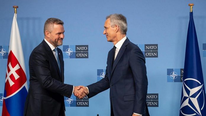 Secretary General of NATO Jens Stoltenberg Slovakia President Peter Pellegrini | X (formerly Twitter)/@jensstoltenberg