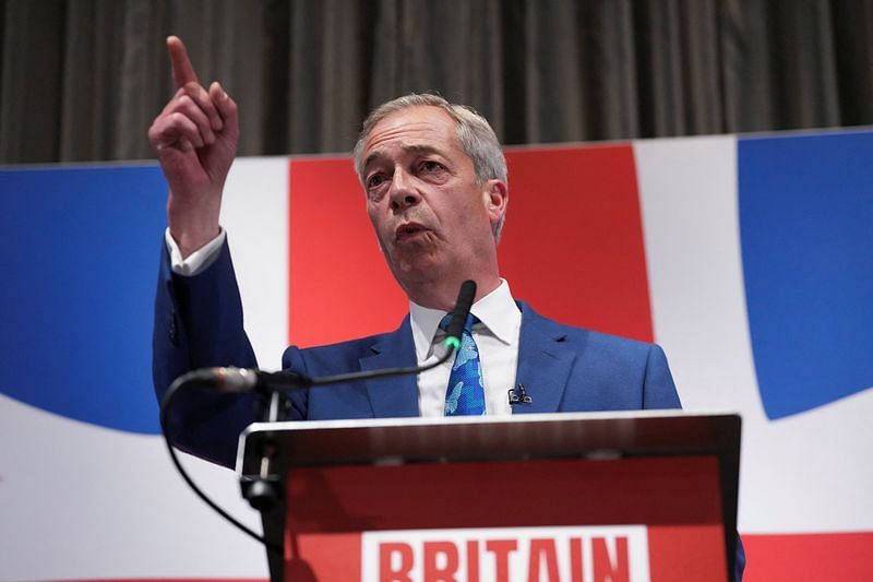 UK right-winger Farage doused with drink at election campaign launch ...