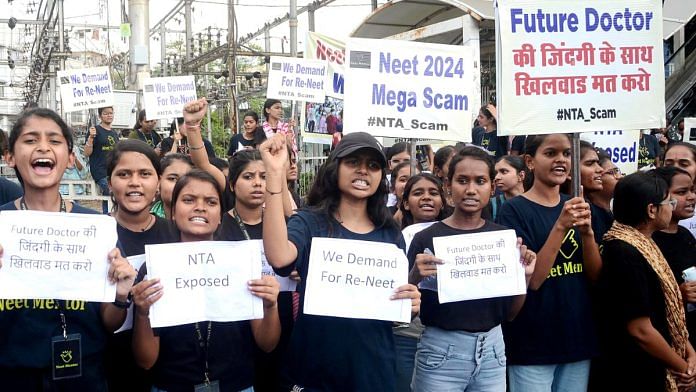 Students protest alleged irregularities in NEET exam | ANI