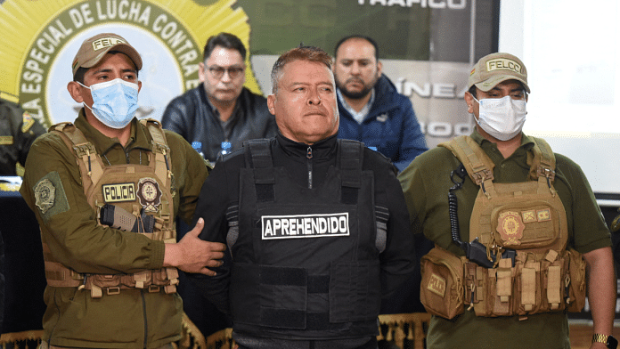 Bolivian General Juan Jose Zuniga is presented following his arrest by the authorities for a coup attempt in La Paz, Bolivia | Reuters | Claudia Morales