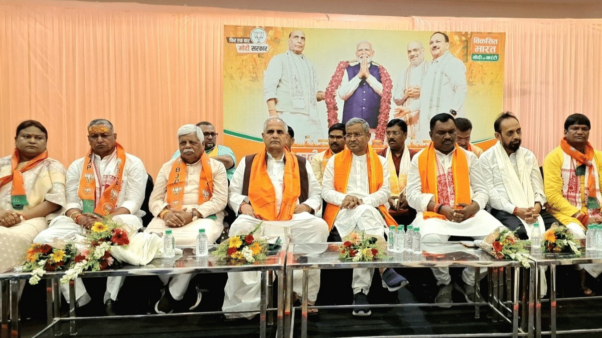Babulal Marandi and other senior BJP leaders at party event on 6 June | Pic credit: X/@BJP4Jharkhand 