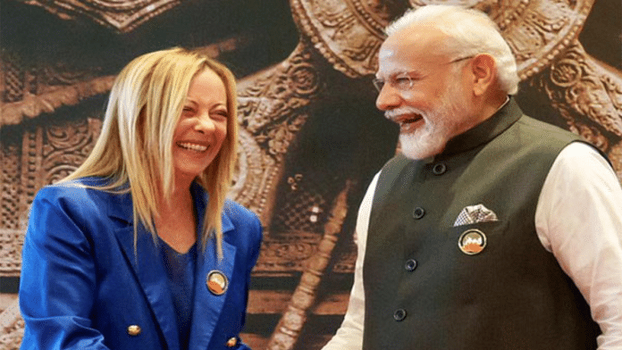 Italian Prime Minister Giorgia Meloni and Prime Minister Narendra Modi (Photo credits: X/@GiorgiaMeloni)