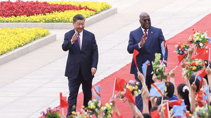File photo of Chinese President Xi Jinping with his Congo counterpart Felix Tshisekedi | Pic credit: China embassy in Ghana