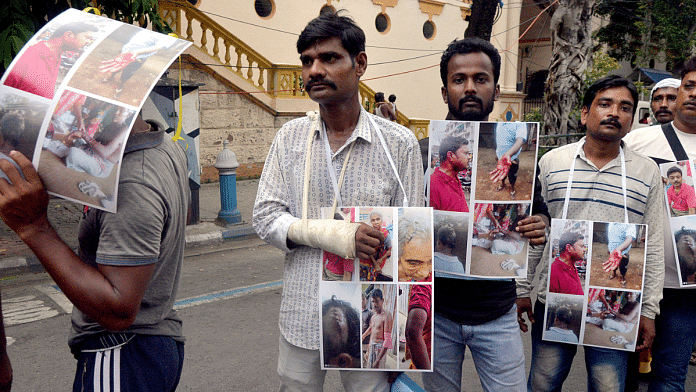 File photo of post-poll violence victims at the West Bengal Raj Bhavan in Kolkata | ANI
