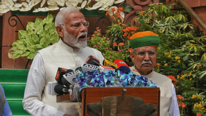 Prime Minister Modi at the first session of the 18th Lok Sabha | Praveen Jain | ThePrint