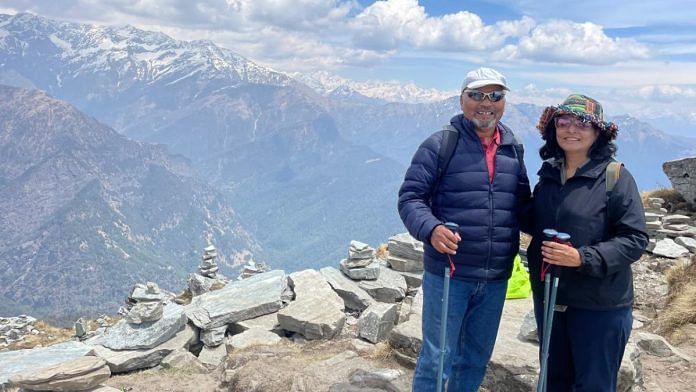 Archana and Anil Bisht (60, 67) regularly trek together. They event moved from Bengaluru to Dehradun to be closer to the mountains. | By special arrangement