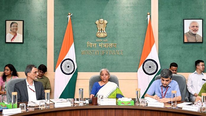 Finance minister Nirmala Sitharaman chairs the sixth Pre-Budget Meeting with representatives of various Trade Unions | ANI