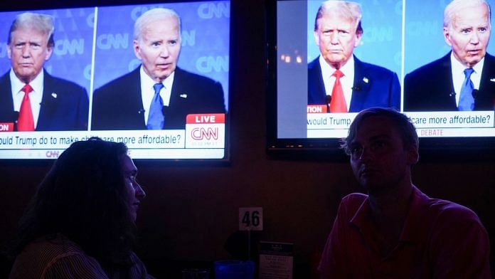 Republican presidential candidate, Donald Trump and Democrat presidential candidate, US President Joe Biden during the first presidential debate. | Reuters