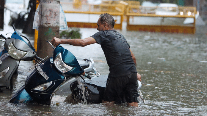 Severe waterlogging in Delhi after heavy rains | Credit: ThePrint/Suraj Singh Bisht