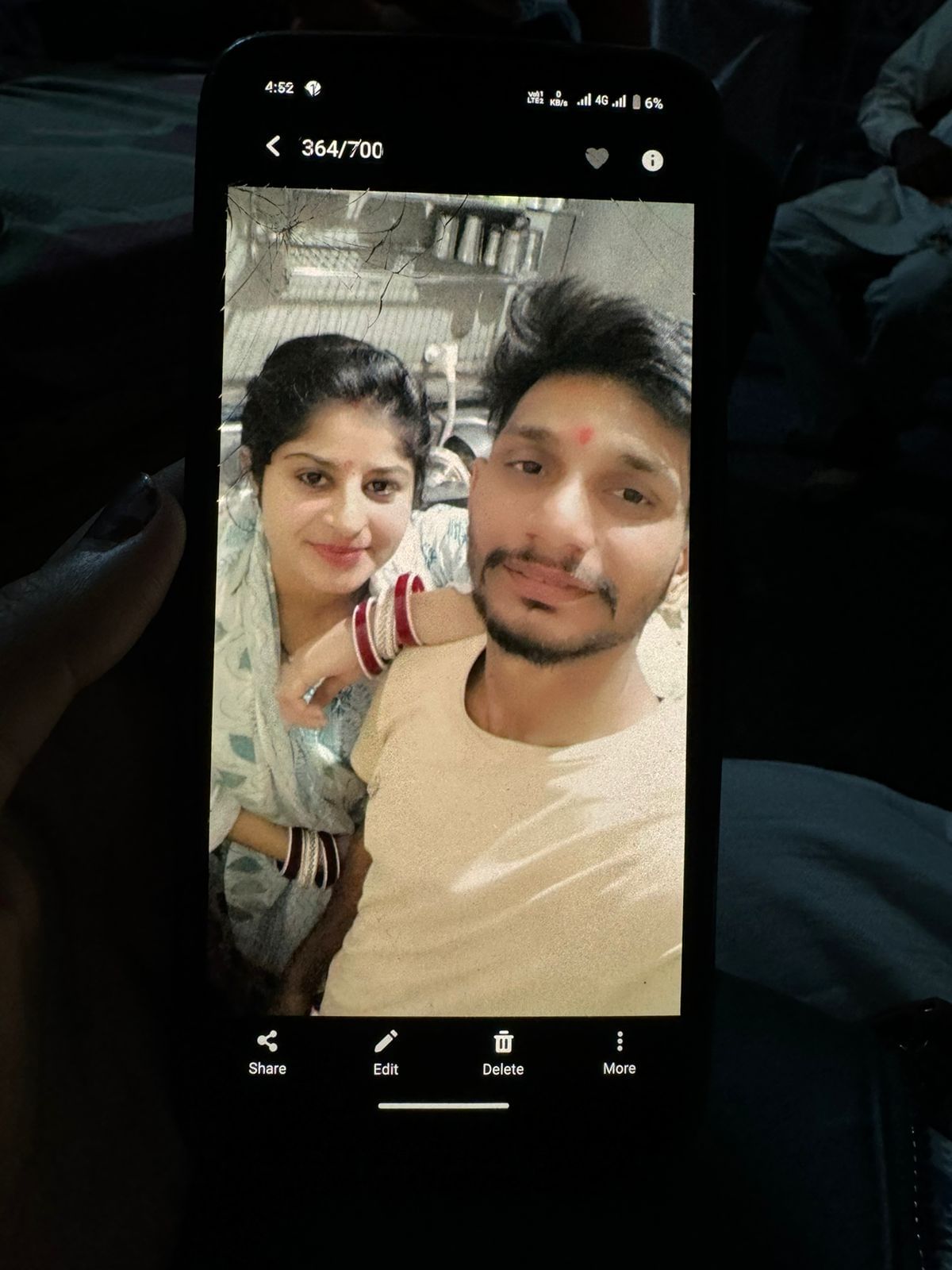 A picture of Anil and Komal on his phone. | Sagrika Kissu | ThePrint