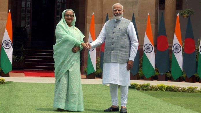 Prime Minister Narendra Modi with Prime Minister of Bangladesh Shekh Hasina | Praveen Jain | ThePrint