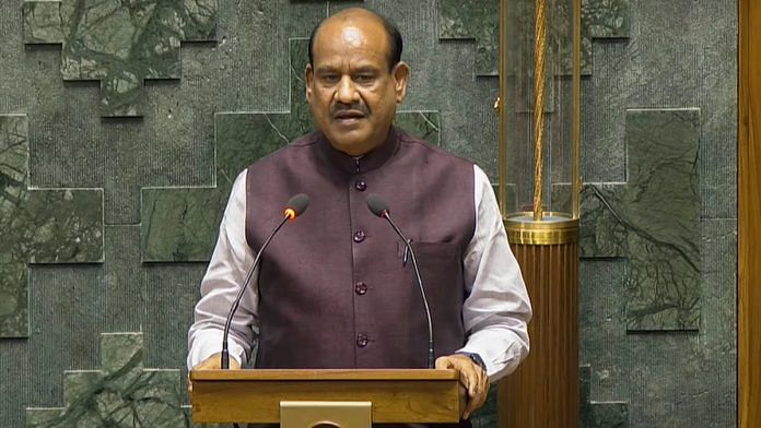 BJP MP Om Birla takes oath as a member of the House during the first session of the 18th Lok Sabha, in New Delhi, Tuesday, June 25, 2024 | PTI