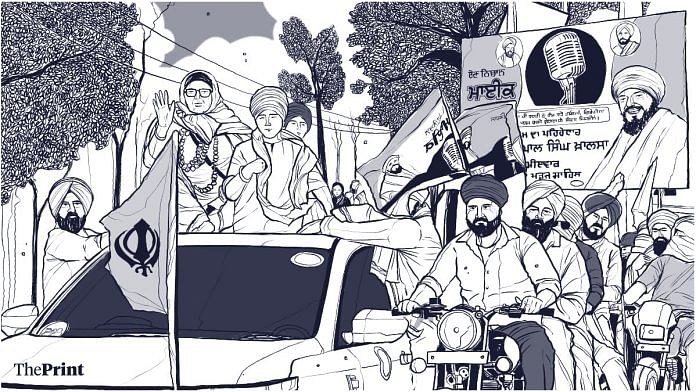 Road show in support of Amritpal Singh | Illustration: Soham Sen | ThePrint