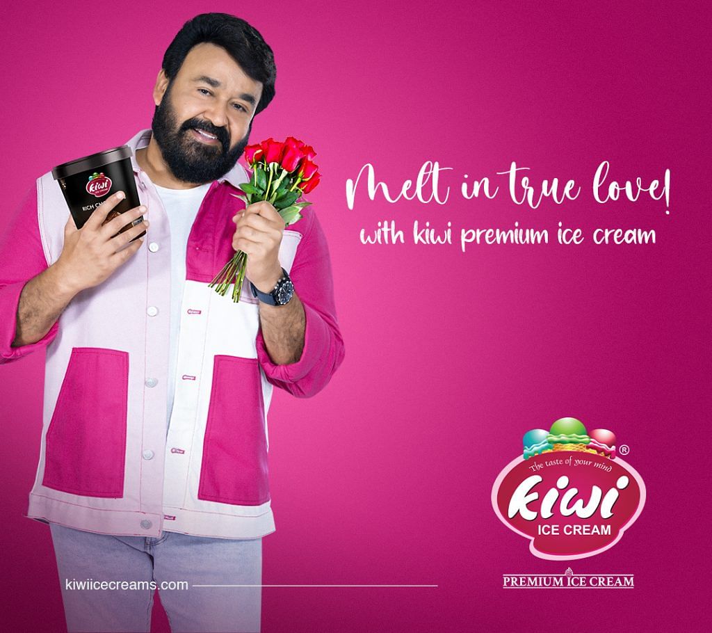 Mohanlal is the brand ambassador for Malappuram-based brand Kiwi Premium Ice Cream | Aneesa PA | ThePrint