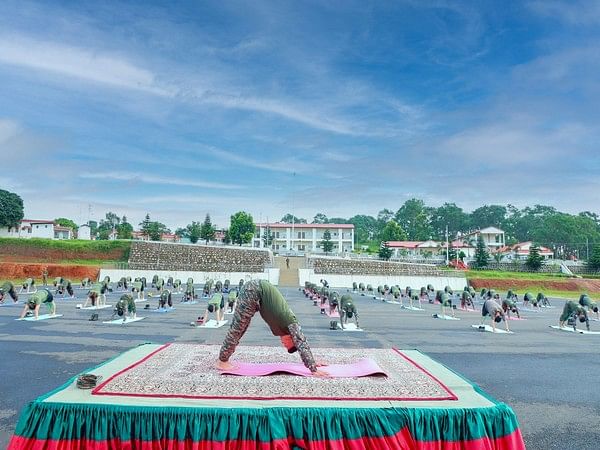 Meghalaya: Indian, Mongolian troops perform Yoga under joint exercise 'Nomadic Elephant'