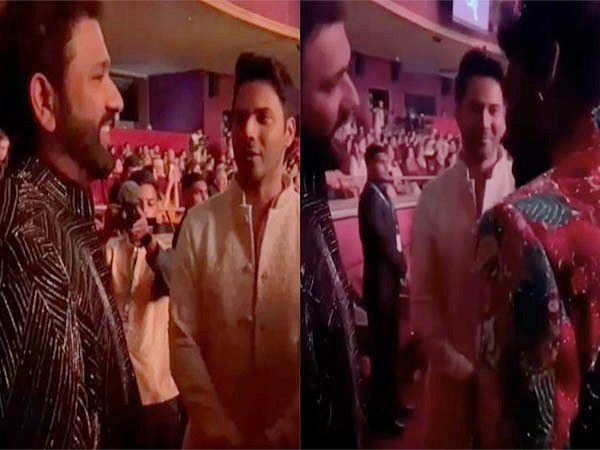 T20 World Cup-winning captain Rohit Sharma attends Anant-Radhika's sangeet, check out how Varun Dhawan, Atlee congratulated the Indian skipper