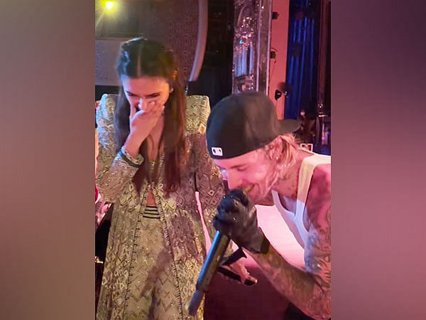 Jaaved Jaaferi's daughter Alaviaa Jaaferi gets heartwarming hug from Justin Bieber at Anant-Radhika's Sangeet