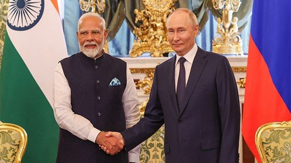 PM Narendra Modi and Russian President Vladimir Putin (Image Credit: X/@NarendraModi)