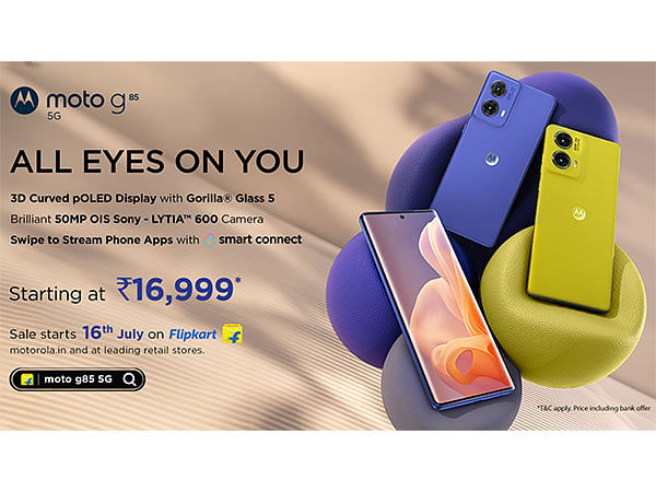 moto g85 5G launched with segment first 3D curved pOLED 120Hz display, brilliant 50MP OIS Sony LYTIA™ 600 Camera at a starting price of Rs. 16,999*
