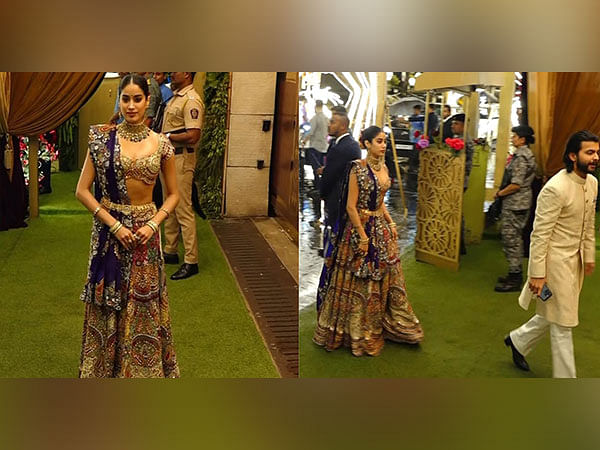 Anant-Radhika’s special puja ceremony: Janhvi stuns in ethnic attire, arrives with rumoured beau Shikhar Pahariya