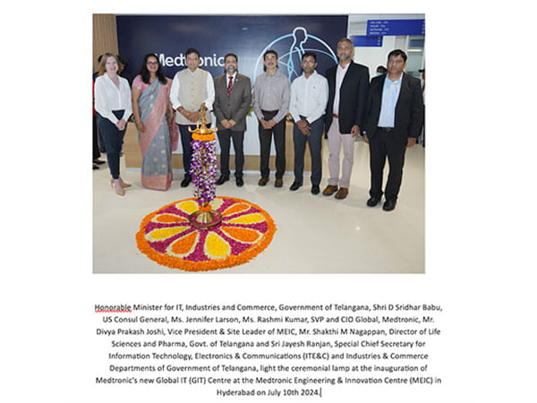 D. Sridhar Babu, Minister of IT, Industries & Commerce, Govt. of Telangana unveils Global IT Centre, Medtronic Engineering & Innovation Center in Hyderabad