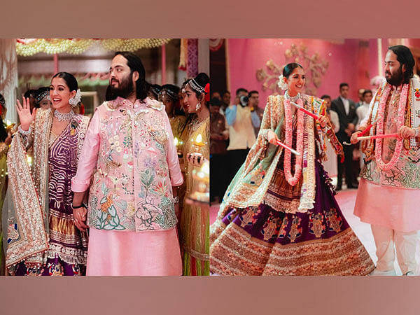 Look at vibrant pictures of Anant Ambani, Radhika Merchant from garba night