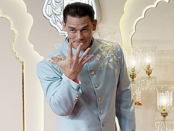John Cena dons desi look for Anant, Radhika's wedding, strikes his 'you can't see me' pose