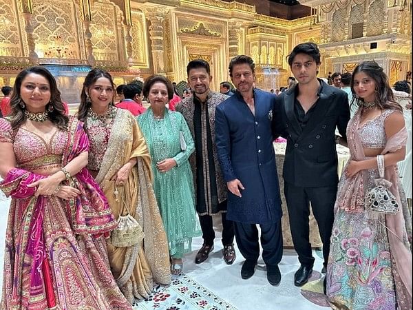  Madhuri Dixit, Shah Rukh Khan pose together in pictures from Anant-Radhika wedding