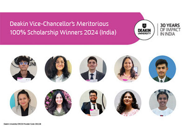 10 Indian Students Awarded Deakin University Vice-Chancellor's Meritorious 100 per cent Scholarship valued at over Rs 60 Million