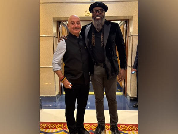Anupam Kher poses with Chris Gayle, shares video from Dubai diaries