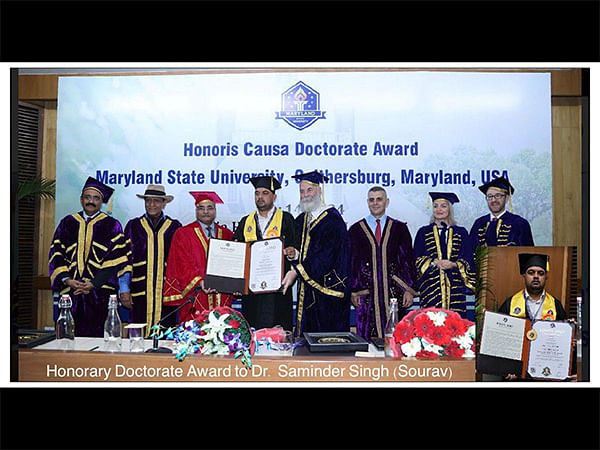 Doctorate in Public Administration honorary degree conferred upon Dr. Saminder Singh (Sourav)