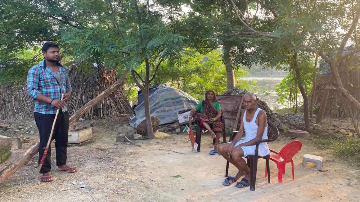Family of Bhagwan Singh at their house in Nangla village in Kasganj’s Patiyali | Shikha Salaria | ThePrint