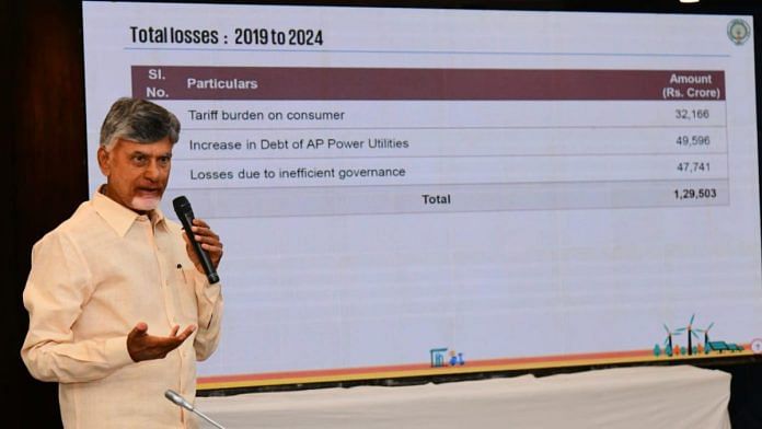 CM Chandrababu Naidu presenting the white paper on power utilities | By special arrangement