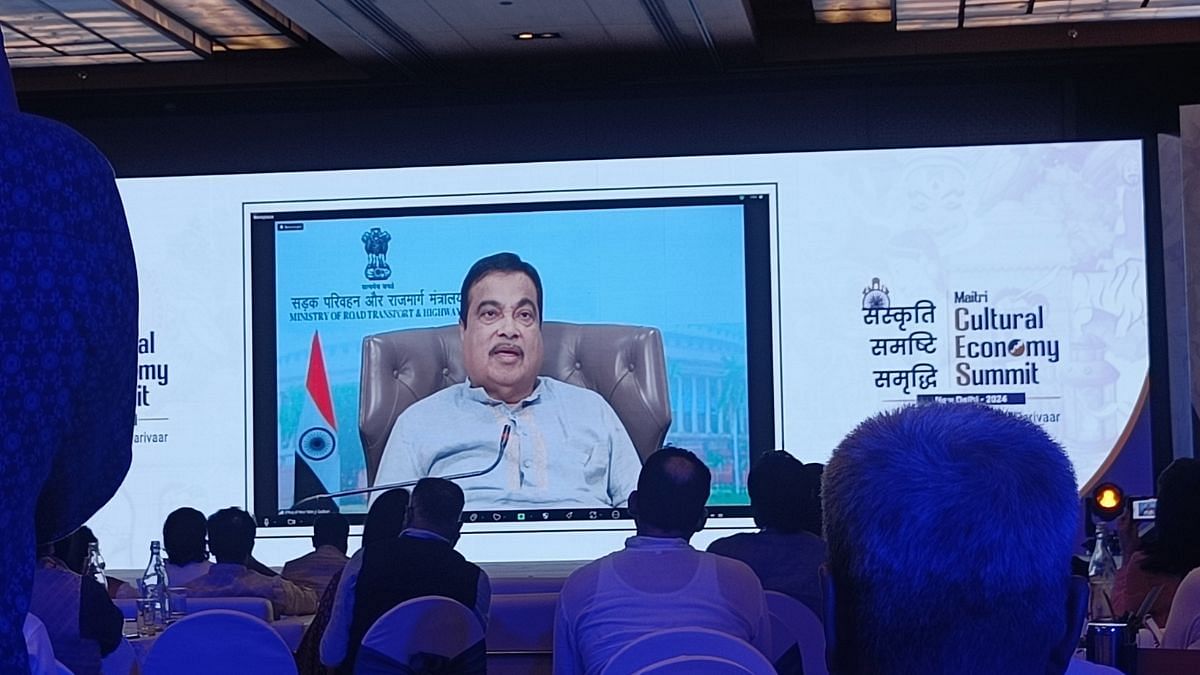 Union Minister Nitin Gadkari at the summit | Mannat Chugh, ThePrint