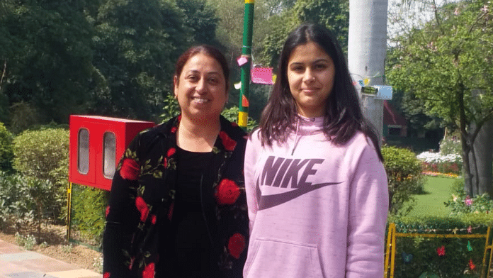 Manu Bhaker with Professor Meenakshi Pahuja / photo: special arrangement