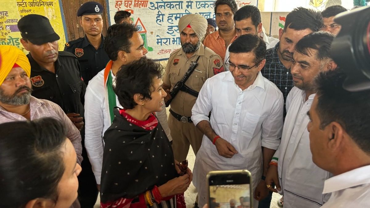 File photo of Gaurav Singh with Haryana Congress MP Kumari Selja | By special arrangement