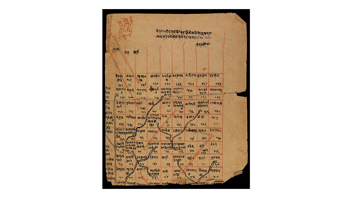 Fragment of a Snakes and Ladders Board, Image courtesy of Wellcome Collection