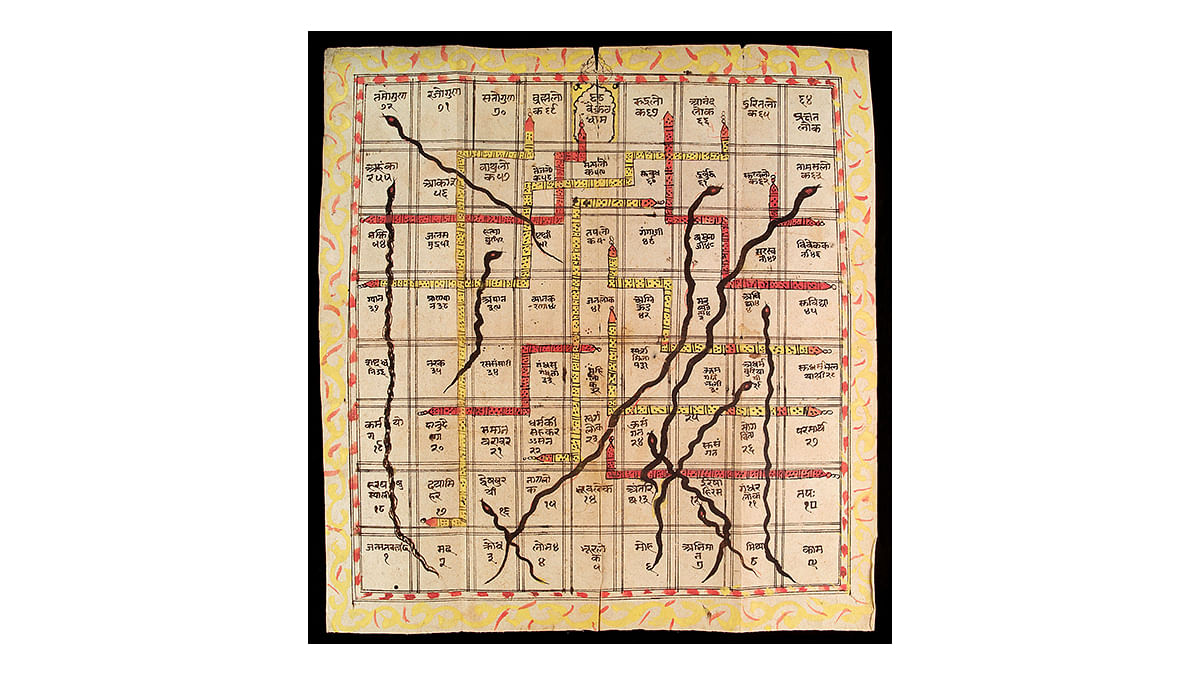 Gyan Chaupar—the spiritual ancestor of Snakes and Ladders