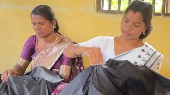 Women make Karthumbi umbrellas | X/@narendramodi