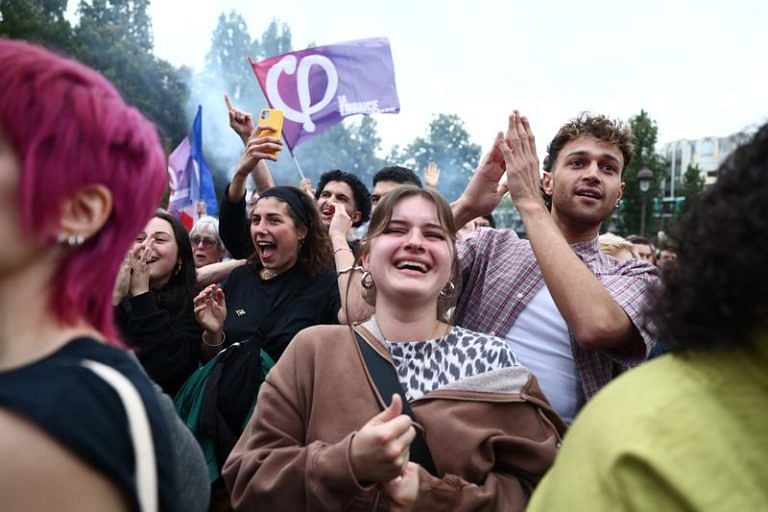 Left leads French election in blow to Le Pen's far right and Macron