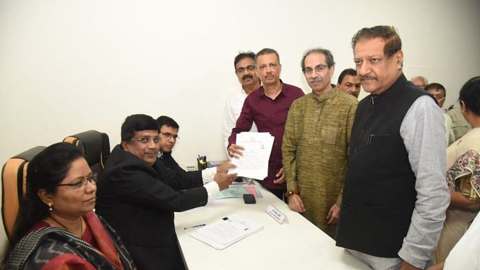 Shiv Sena (UBT) candidate and party chief Uddhav Thackeray's close aide, Milind Narvekar, filed his nomination papers for the legislative council elections Tuesday | X: @NarvekarMilind_