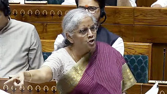 Nirmala Sitharaman in the Lok Sabha Tuesday | ANI