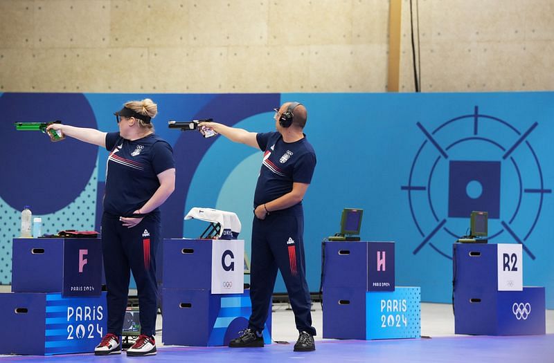 OlympicsShootingBritain's Hales wins trap gold, Serbia win air pistol