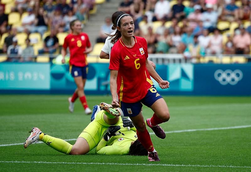 OlympicsSoccerBonmati leads Spain to comeback win over Japan, US off