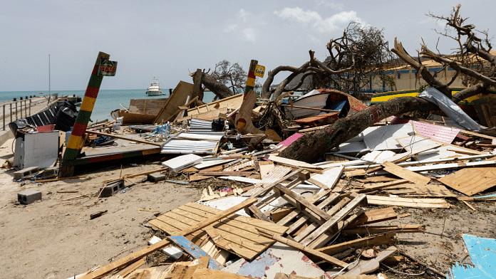 Scattered debris clutters the waterfront after Hurricane Beryl passed the island of Carriacou, Grenada | Reuters/Arthur Daniel