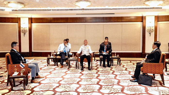 EAM Dr Jaishankar held trilateral meeting with Thailand FM Maris Sangiampongsa and Deputy Prime Minister and Foreign Minister of Myanmar U Than Swe | X/@DrSJaishankar